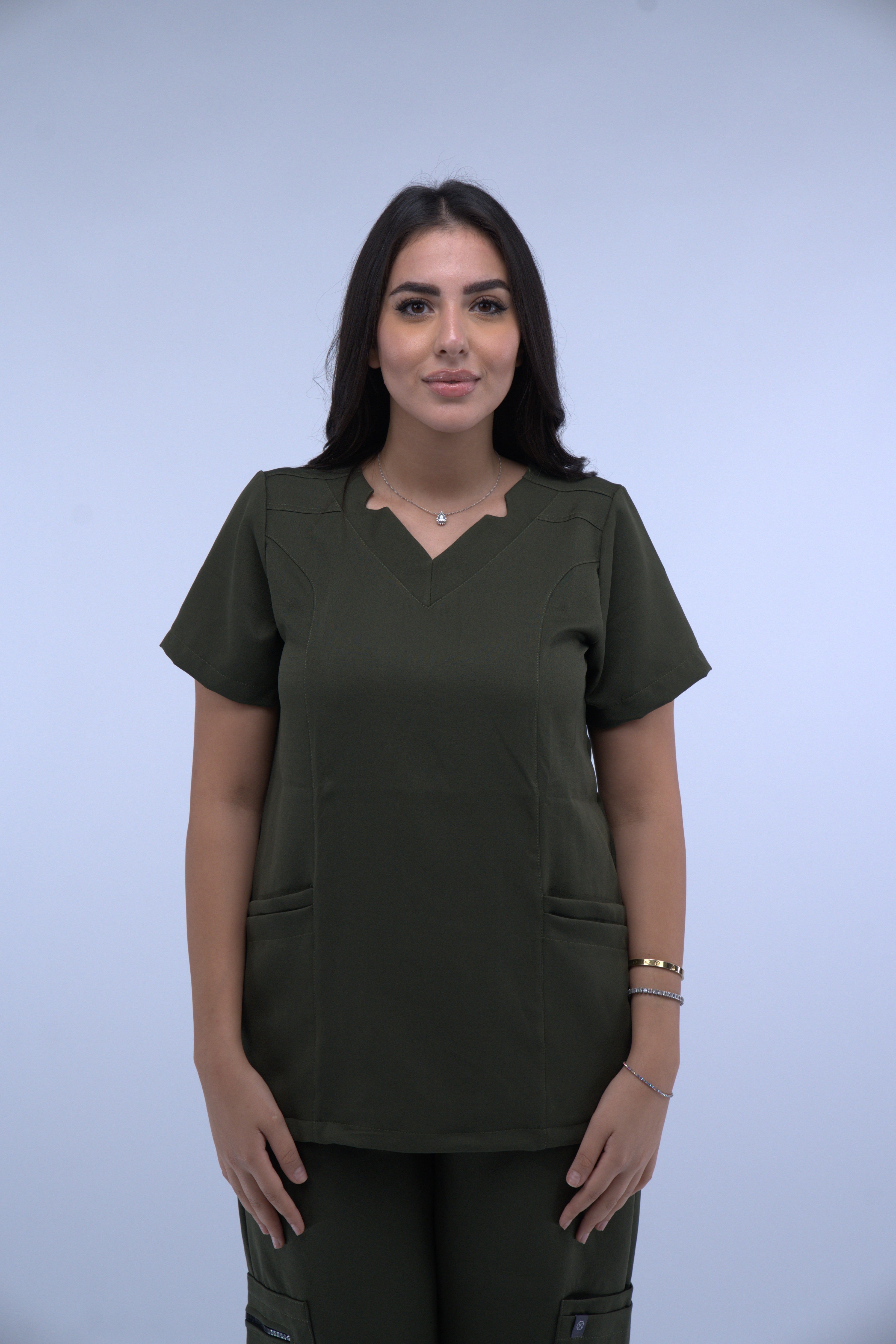 Olive Green Female Scrub
