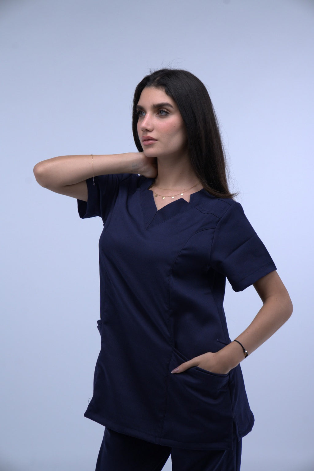 Navy Blue Female Scrubs