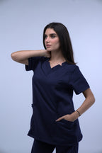 Navy Blue Female Scrubs